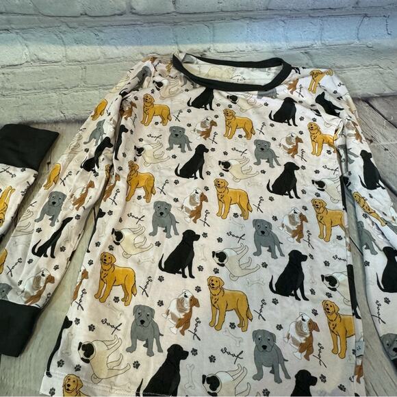 Lullaby Land Bamboo Dog Pattern Bamboo Pajama Set - Picture 3 of 3